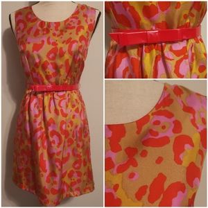 Julie Brown Silk Cheetah Print Dress